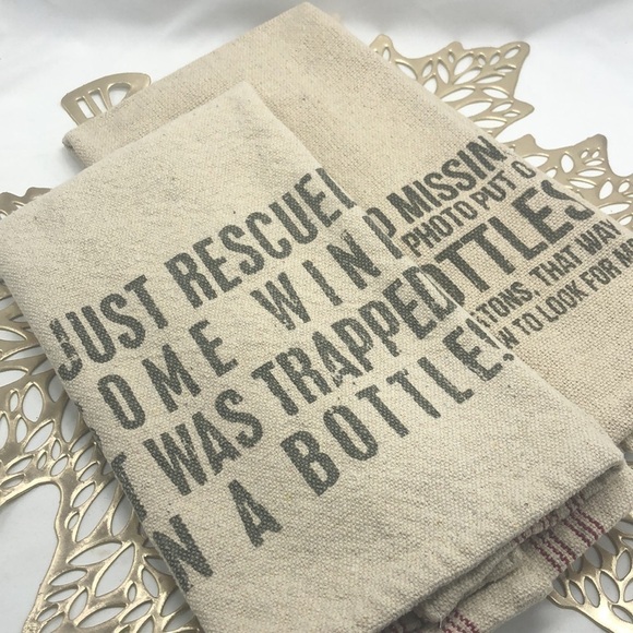 PRIMITIVES BY KATHY Graphic Colton Blend Tea Towels Two Piece Set NWOT - Picture 6 of 6